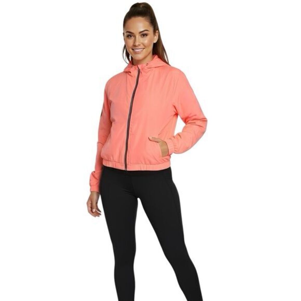 Y2K Forever 21 Womens Jacket Large Windbreaker Baddie Streetwear Sporty Neon